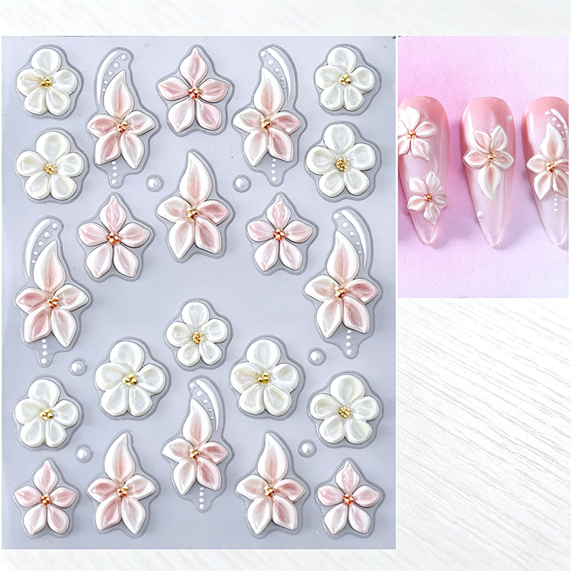 💅 5D Floral Nail Stickers – Raised Lily &amp; Daisy Details, Spring Palette &amp; Easy Peel-and-Apply