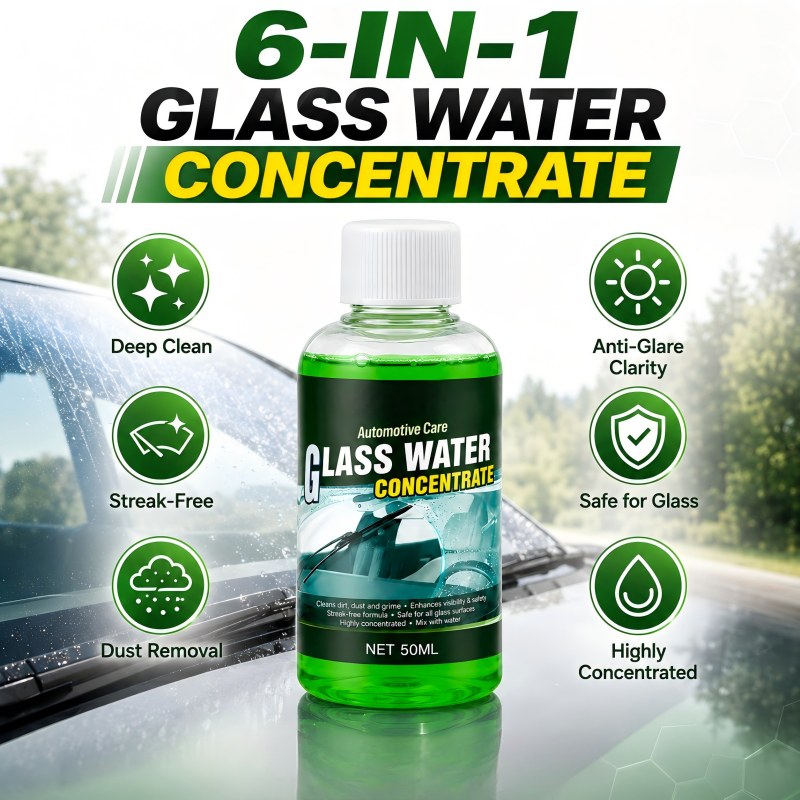 💞50K+ SOLD! 💧✨Glass Concentrate – 10ml makes 1L, cuts bugs &amp; grime, streak-free. 1 bottle = 50L.lowest price online! 🚗💪