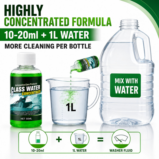 💞50K+ SOLD! 💧✨Glass Concentrate – 10ml makes 1L, cuts bugs &amp; grime, streak-free. 1 bottle = 50L.lowest price online! 🚗💪