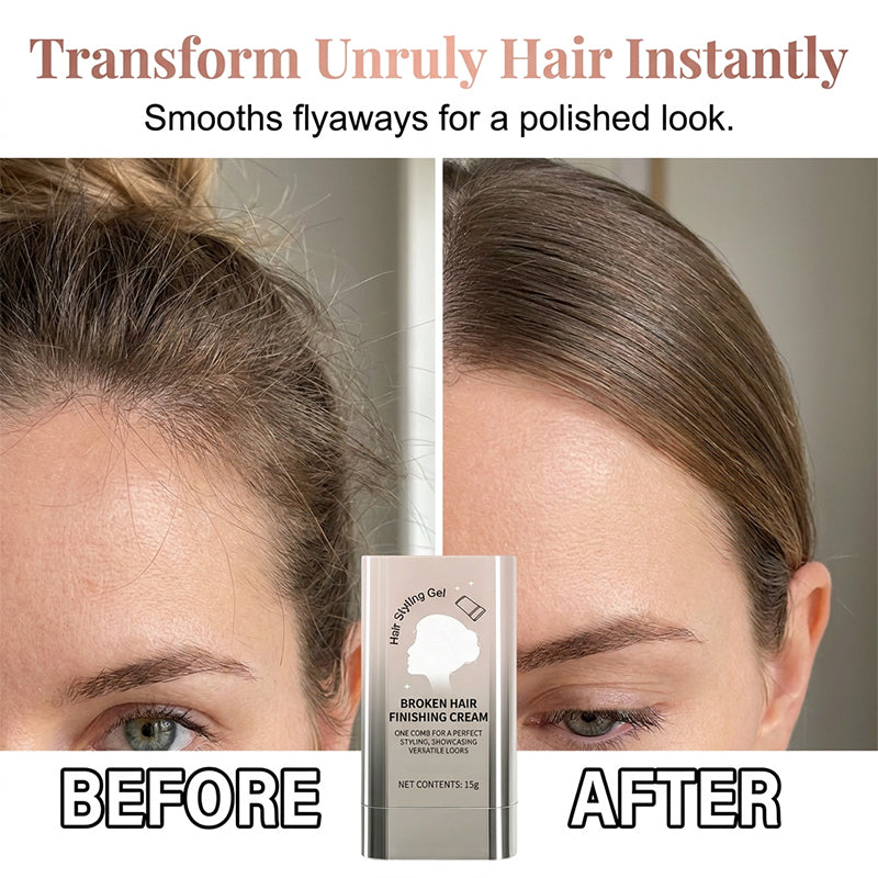 ✨💇‍♀️ Portable Hair Finishing Stick with Comb – Flyaway Smoothing &amp; Baby Hair Styler
