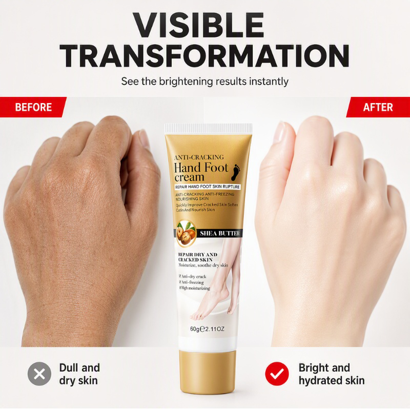 Foot care cream, moisturizing anti-crack foot cream, exfoliating foot care cream, suitable for foot care needs