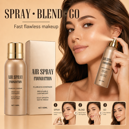 💦Waterproof Flawless Air Spray Foundation｜Long‑Lasting Airbrush Makeup, Sweat‑Proof Buildable Coverage ✨