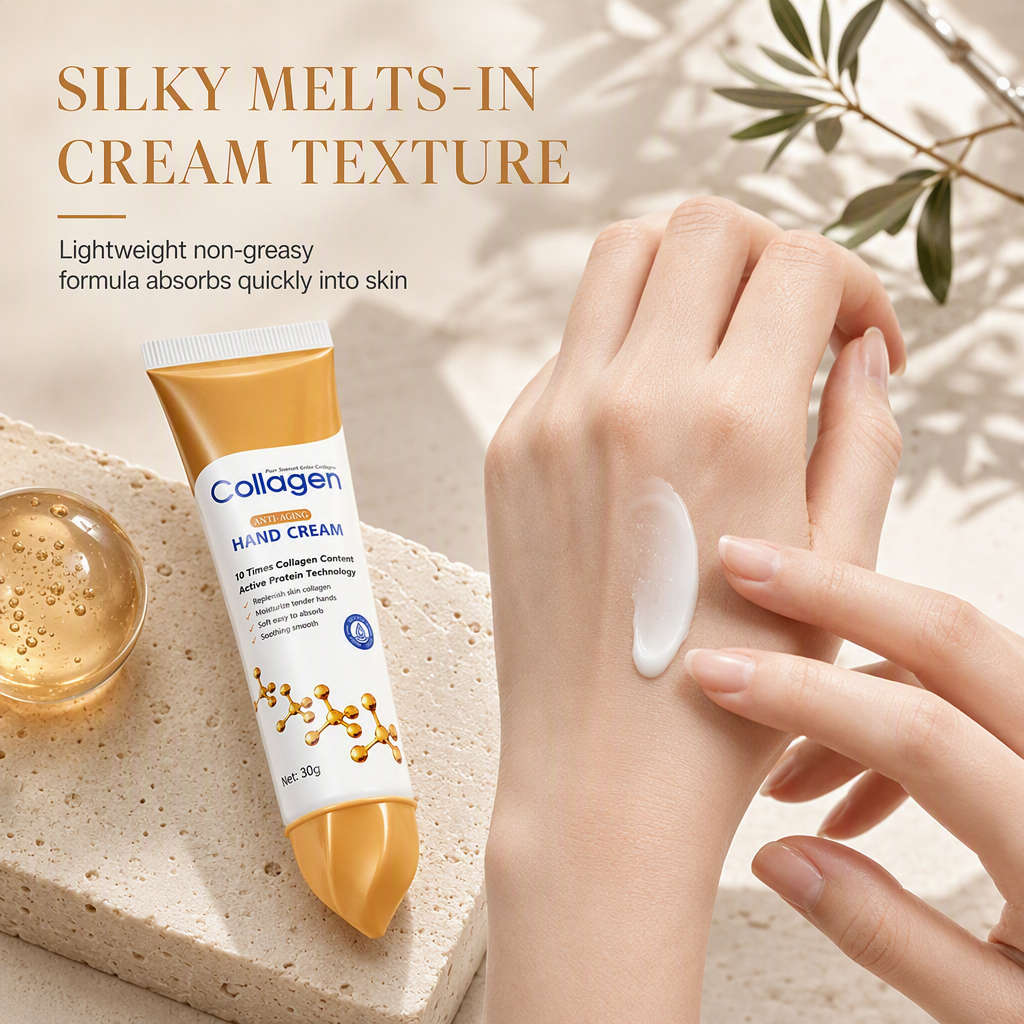 Hydrolyzed Collagen Hand Cream – Lightweight Moisture for Dry Skin