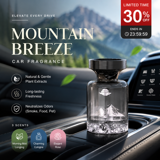 💞50K+ SOLD!🚗🌿110ml Long-Lasting Car Air Freshener – Natural plant extracts, eliminates smoke &amp; pet odours. Weeks of freshness. Mountain design. Breath easy! 💨✨